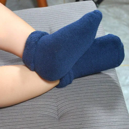 Vista 7 de JAKIDAR 6 pares de calcetines de bebé gruesos y cálidos para recién nacidos de algodón