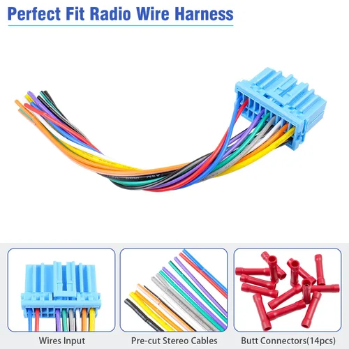 Vista 6 de Adaptador de arnés de cableado de radio femenino, reemplazo del conector de arnés de cable estéreo para automóvil para Acura 2001-2005 y Honda