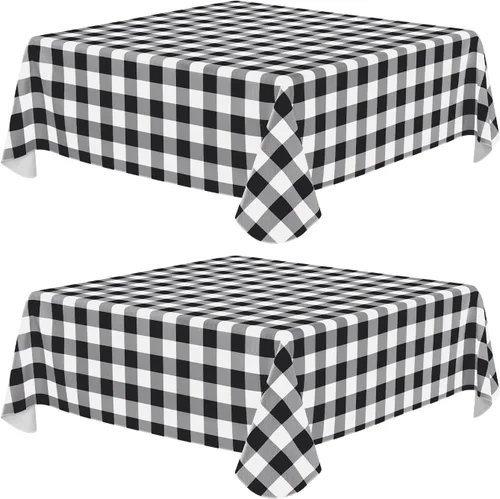 Vista 55 de Misaya - Mantel cuadrado de vinilo impermeable, mantel con respaldo de Aguamarina y blanco