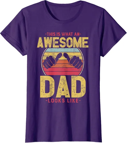 Vista 11 de This is what a awesome dad looks like T-Shirt, Negro