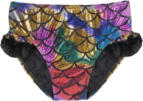 Vista 3 de TFJH E Traje de baño de 3 piezas para niñas y niñas, bikini con cola de pez de 3 a 10 años