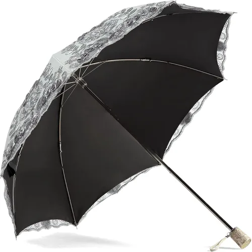 Vista 3 de Paraguas plegable LCY para mujer con bordado de encaje 2 paraguas para bodas