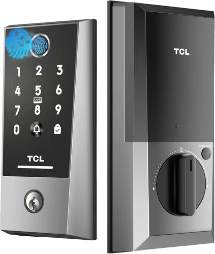 Vista 12 de TCL Cerradura inteligente D2, cerradura de puerta de entrada sin llave con control de aplicación, códigos de acceso, llaves mecánicas y códigos