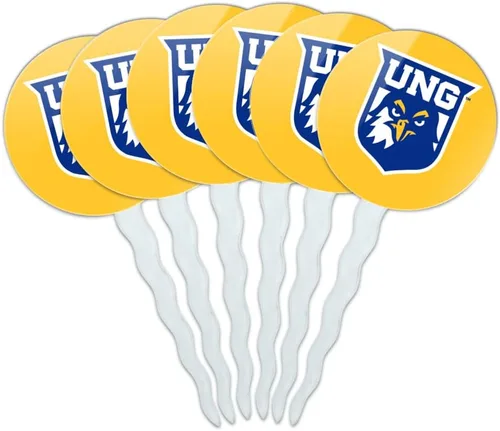 Vista 158 de Abilene Christian - Juego de 6 palillos para cupcakes con logotipo secundario