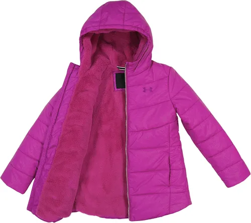 Vista 2 de Under Armour Girls' Quilted Puffer Jacket, Front Pockets & Hooded Back, Mid-Weight & Water Repellent