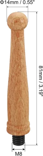 Vista 2 de PATIKIL Mango de sello de cera solamente, mango de madera de repuesto para sello de invitación de boda, tarjeta de invitación de boda, sobre