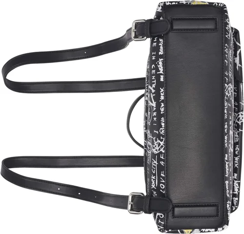 Vista 9 de DKNY Mochila de moda multiusos para mujer, Grafiti negro icónico Tilly