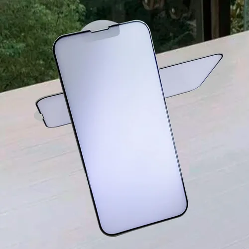 Vista 5 de Paquete de 2 protectores de pantalla mate anti luz azul para iPhone 13 Pro Max/iPhone 14 Plus, antirreflejos, bloqueo de luz azul, protección
