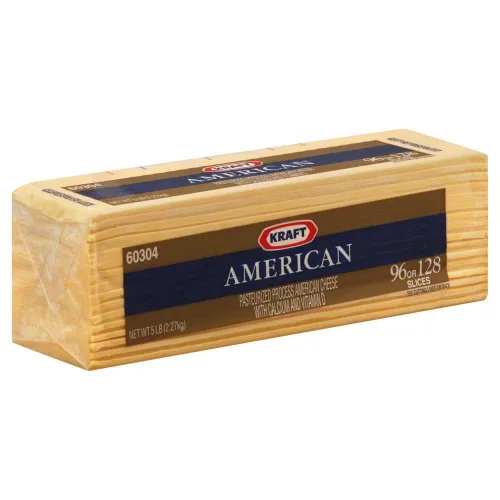 Vista 4 de Kraft American Ribbon Sliced Cheese, 5 libras- 4 por caja.