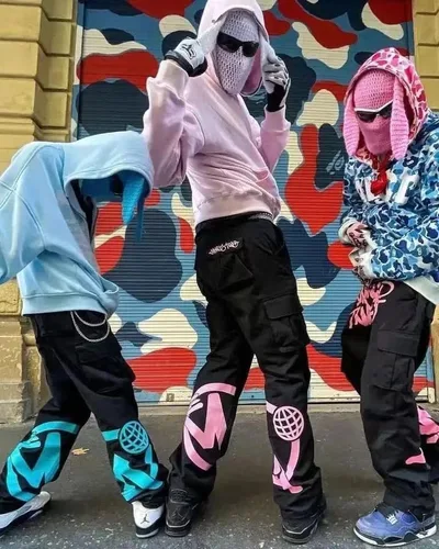 Vista 8 de Tcpbgcd Unisex Minus Two Cargo Pantalones de cintura alta holgados Overoles Jeans Retro Hip Hop Rock Loose Joggers Streetwear