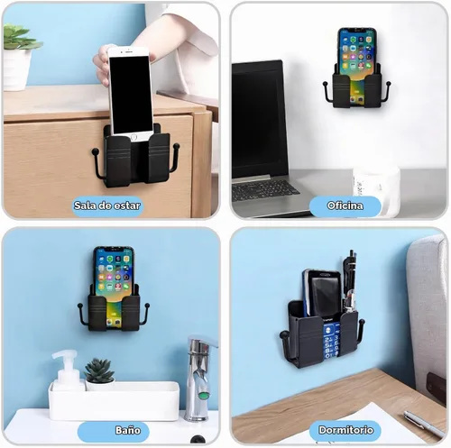 Vista 7 de BlingKingdom - Soporte de pared adhesivo para teléfono con orificio