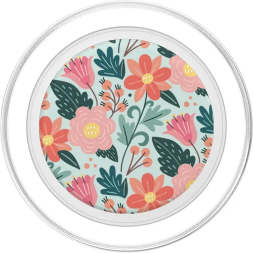 Vista 2 de Lindo jardín botánico colorido patrón floral PopSockets MagSafe PopGrip para iPhone