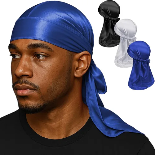 Vista 25 de Premium Durag Pack for Men, Silky Doo Rag for 360 540 720 Waves