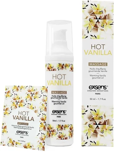 Vista 3 de Exsens Aceite de masaje de calentamiento gourmet, 6 unidades, uso único, saborizado, totalmente natural, vegano, sin manchas, 0.1 fl oz