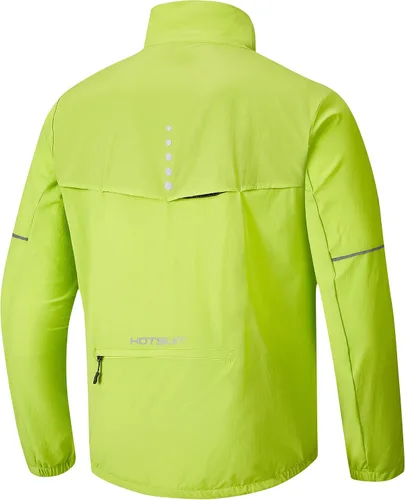 Vista 2 de HOTSUIT Chaqueta de lluvia de ciclismo para hombre, chaqueta transpirable para correr, impermeable, rompevientos
