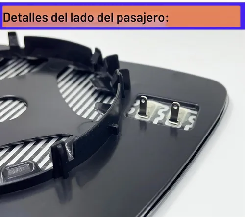 Vista 6 de Cristal de espejo calefactable del lado del pasajero VW compatible con Volkswagen VW Passat 2011-2018 Mirror Beetle Jetta Power espejo lateral
