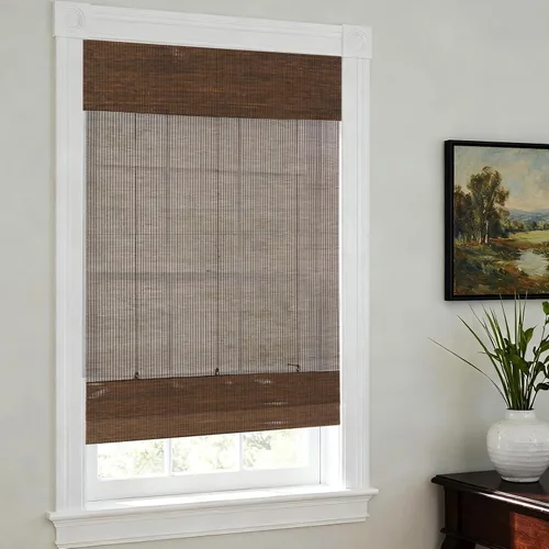 Vista 14 de LETAU Persianas romanas de madera sin cordón, sin taladro, sin herramientas, persianas romanas de bambú con filtro de luz para interiores, hogar