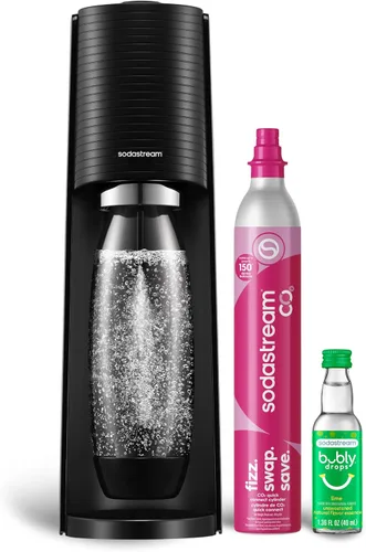 Vista 11 de SodaStream Terra - Paquete para hacer agua con gas en color negro, incluye 3 unidades de CO2 y botella de carbonatación