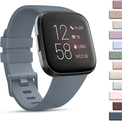 Vista 14 de Paquete de 8 correas deportivas compatibles con Fitbit Versa 2, correas de repuesto clásicas de silicona suave para reloj inteligente Fitbit Versa 2