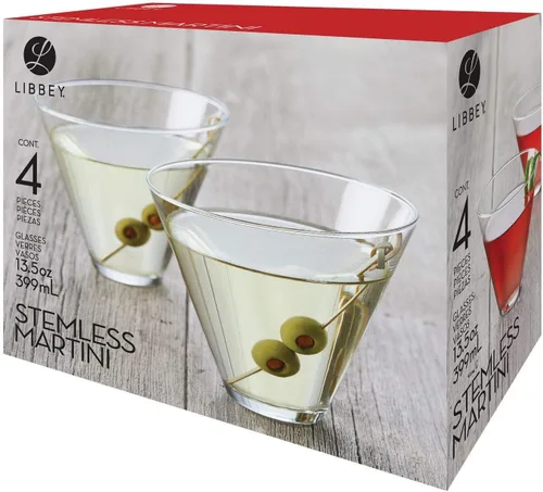 Vista 4 de Libbey Martini sin tallo, 13-1/2 onzas, caja de 12