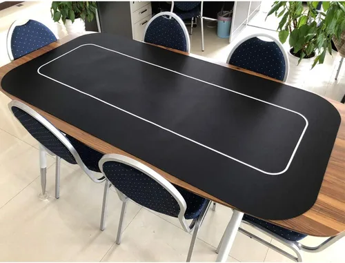 Vista 4 de Yuanhe 70 "x 35" Rectángulo portátil Sure Stick Espuma de goma Poker Mesa de Poker Layout Mat (Negro)