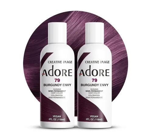 Vista 144 de Adore Tinte semipermanente morado para el cabello, vegano y libre de crueldad, 4 onzas líquidas, 197 Peri Winkle (paquete de 2)
