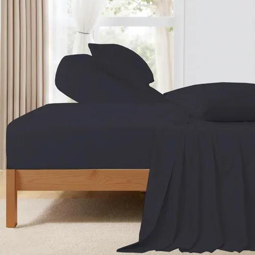 Vista 4 de Silentnight Sábanas de 4 piezas de 800 hilos, 100% algodón egipcio, para cama ajustable para cama de número de sueño, 28 pulgadas, sábana superior