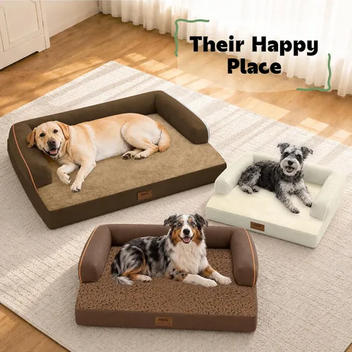 Vista 6 de Cama pequeña para perros y sofá para gatos, camas ortopédicas impermeables para perros pequeños, cama para gatos, sofá para mascotas cómodo