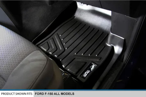 Vista 3 de SMARTLINER Juego de tapetes de piso de primera fila para Ford F-150 2011-2014