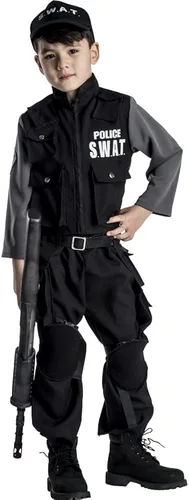 Vista 3 de Dress Up America Disfraz Swat para niños, disfraz de policía S.W.A.T. para niños y niñas
