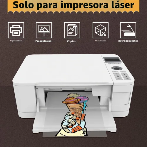 Vista 4 de Koala Película de transparencia láser, 8.5 x 11 pulgadas, 20 hojas de película transparente OHP
