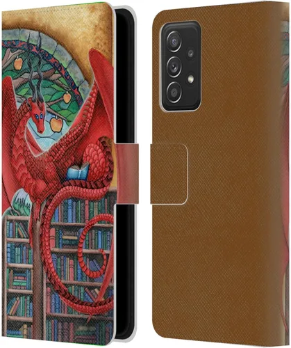 Vista 280 de Head Case Designs Officially Licensed Carla Morrow Galactic Entrancement Dragons Leather Wallet Case Compatible with Samsung Galaxy A07 4G