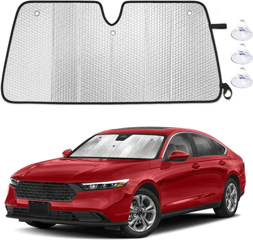 Vista 34 de EcoNour Parasol plegable de acordeón para parabrisas compatible con Tesla Model 3/Model Y 2017-2024 2025 2026, parasol delantero para ventana