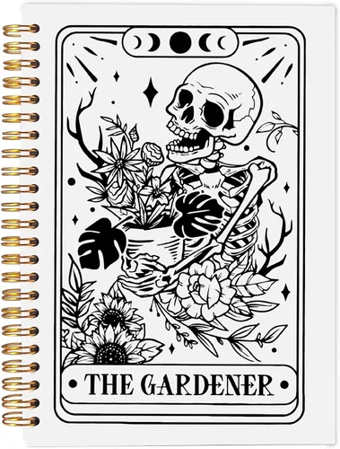 Vista 16 de Cuaderno gótico en espiral, diario gótico para parejas, cuaderno gótico para mujeres y hombres escritura, cuaderno de espiral para parejas de 8.3 x