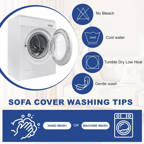 Vista 9 de ROOMLIFE Funda de sofá con estampado de leopardo para sofá de 3 plazas, lavable, protector de muebles para perros, funda de sofá suave