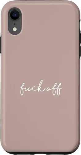 Vista 25 de Funda para iPhone 16 Pink Taupe Fuck Off Divertida manuscrita a mano con refranes sarcásticos groseros