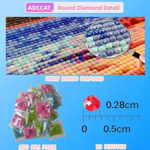 Vista 5 de 5D Sea Sunset Diamond Painting Kits for Adults, Full Drill Diamond Art Kits, Fall Wall Decor Paint by Numbers Embroidery Kit, DIY Diamond Arts and