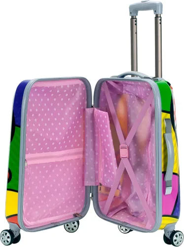 Vista 6 de Rockland Melbourne Hardside - Maleta con ruedas giratorias expandibles, corazón, 2 piezas (20"28"), Corazón, Maleta giratoria extensible Melbourne