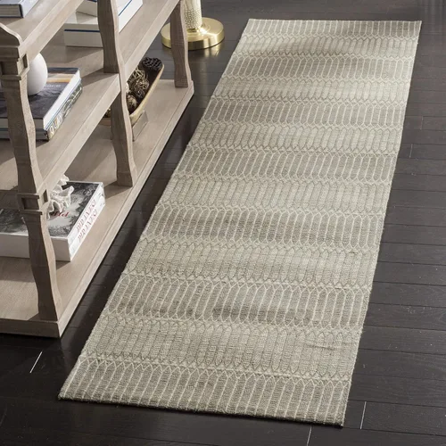 Vista 3 de SAFAVIEH Marbella Collection - Alfombra de pasillo, 2 pies 3 pulgadas x 8 pies, color beige, viscosa hecha a mano, ideal para zonas de alto tráfico