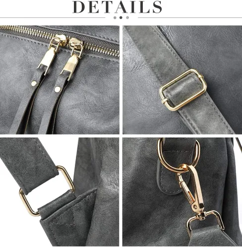Vista 5 de Tom Clovers Mochila de cuero para mujer bolsa de moda casual para mujeres y niñas