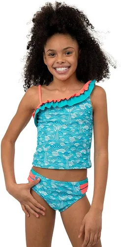 Vista 2 de Jantzen Traje de baño tankini asimétrico de dos piezas para niña
