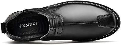 Vista 3 de Zapatos Oxfords para hombres de vestir casual botas para hombre zapato Chelsea cuero formal hombre moda marrón negro amarillo blanco tamaño grande