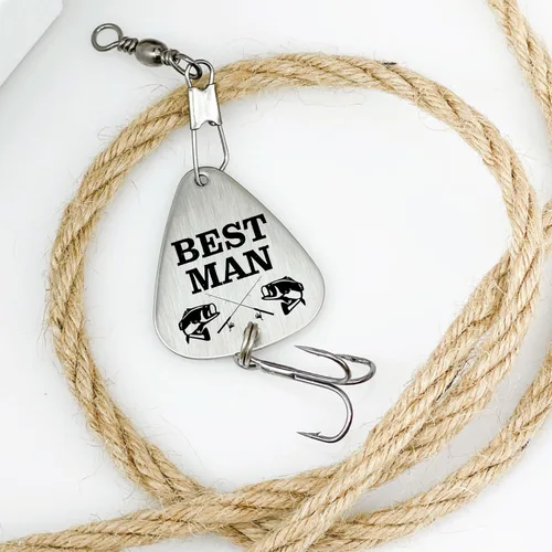 Vista 7 de Wedding Party Gift Fishing Lure Best Man Groomsman Officiant Usher Forever Your Little GILR Wedding-Lure