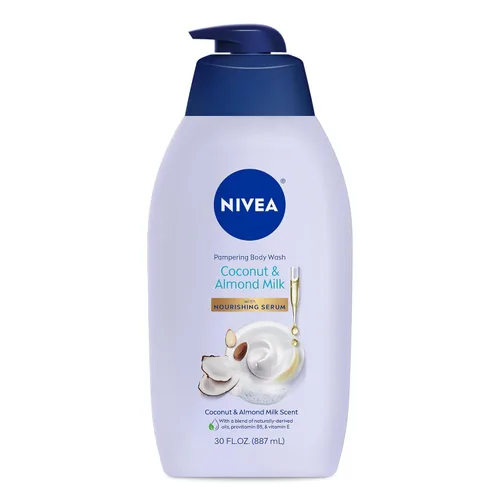 Vista 18 de NIVEA Delicado jabón corporal Orchid and Amber con suero nutritivo, botella de 20 onzas líquidas