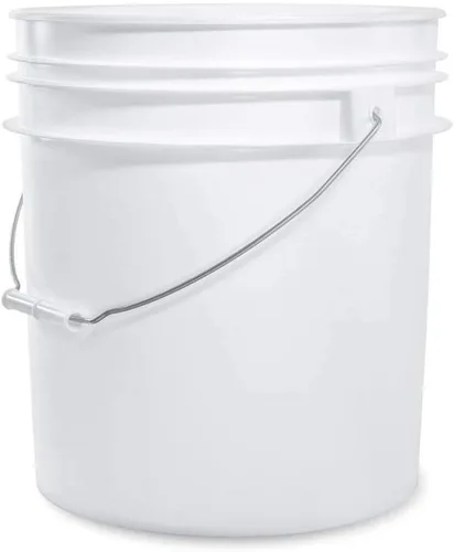 Vista 10 de Cubo de 5 Galones con Tapa Hermética Fabricado en EE. UU. Grado Alimenticio Plástico Premium HPDE Resistente Cubo Multiusos Duradero de 90