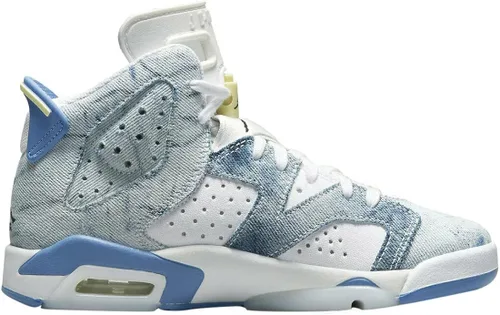 Vista 2 de Big Kids Jordan 6 Retro Washed Denim WhtDutch Blue-Citron Tint DM9045 100