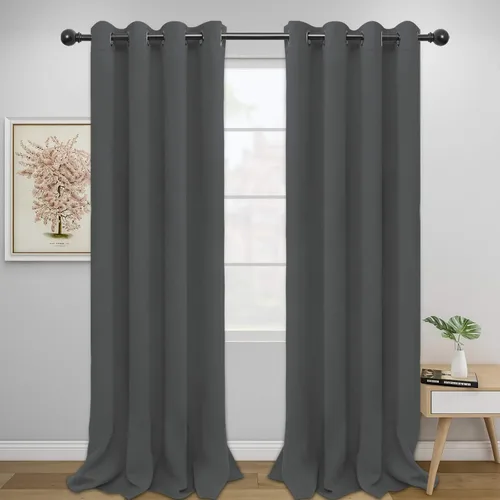 Vista 32 de Easy-Going - Cortinas opacas para dormitorio, aislamiento térmico sólido con ojales, cortinas de ventana para reducción de ruido, cortinas
