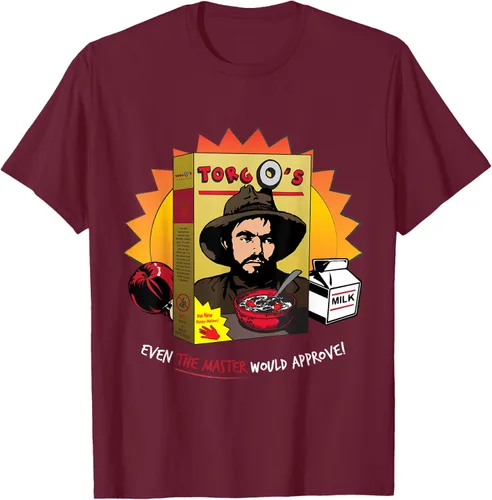 Vista 15 de Torgo Camiseta de película de culto de cereales, Negro, S