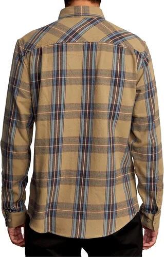 Vista 2 de RVCA Camisa de franela de manga larga con botones para hombre
