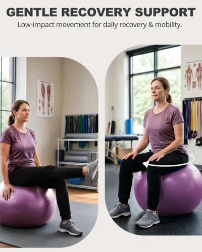 Vista 8 de Trideer Pelota de ejercicio para yoga, pilates y fitness. Equipo de pelota de estabilidad para gimnasio en casa y silla de oficina, accesorios